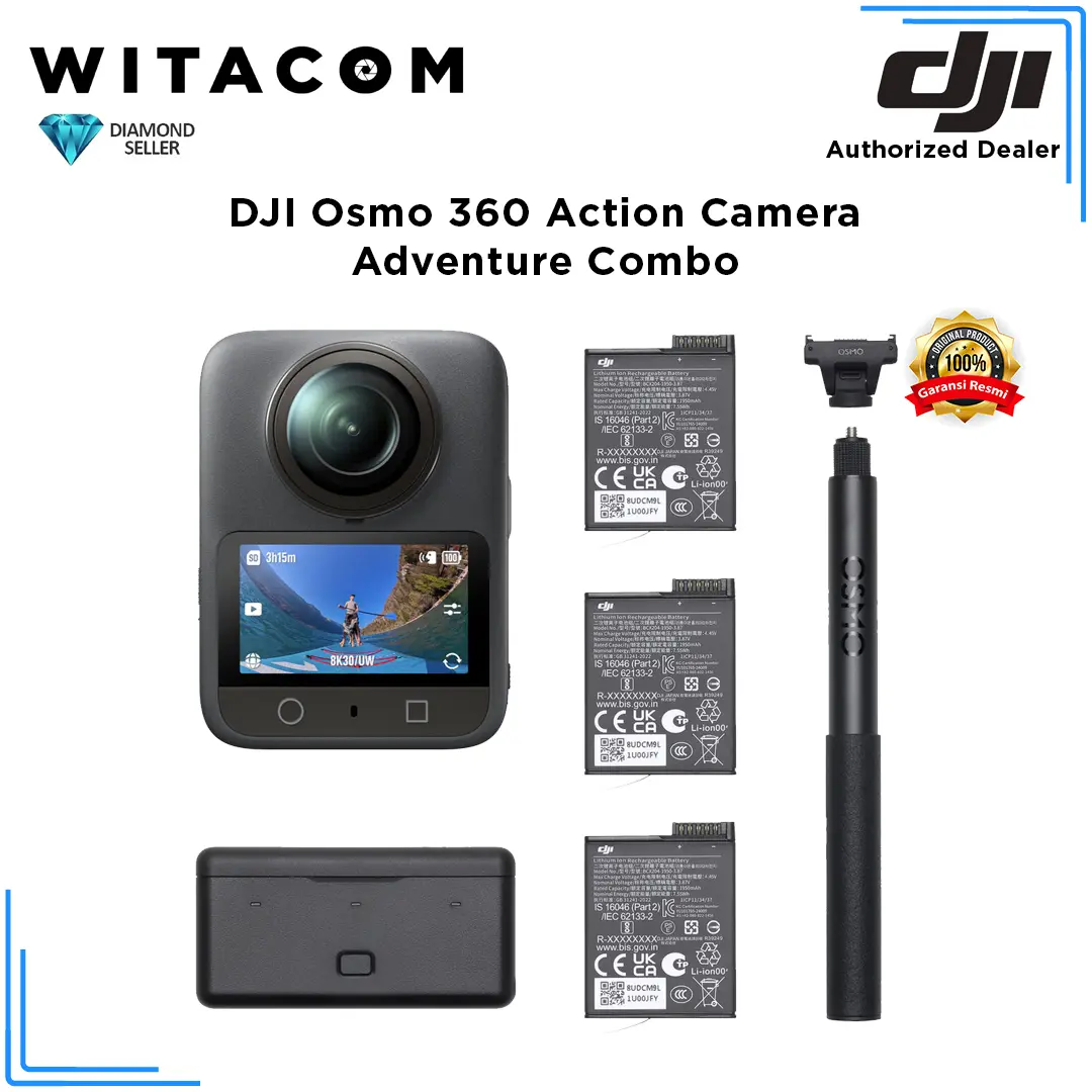 DJI Osmo 360 Action Camera Adventure Combo - Garansi Resmi