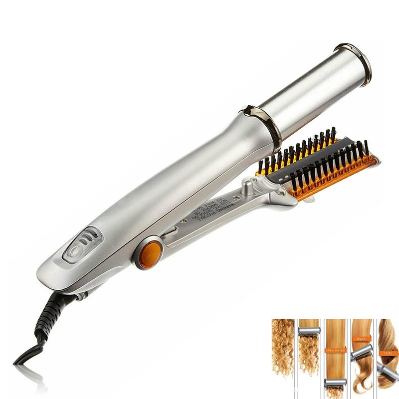 TikTok Shop 2 in 1 Curling Iron Hair Curling Wand for Short Long Hair Hair Curling Tools Hair Tools for Styling Travel Hot Rollers Ceramic Curling Tongs Heated Round Brush Adjustable Temperature