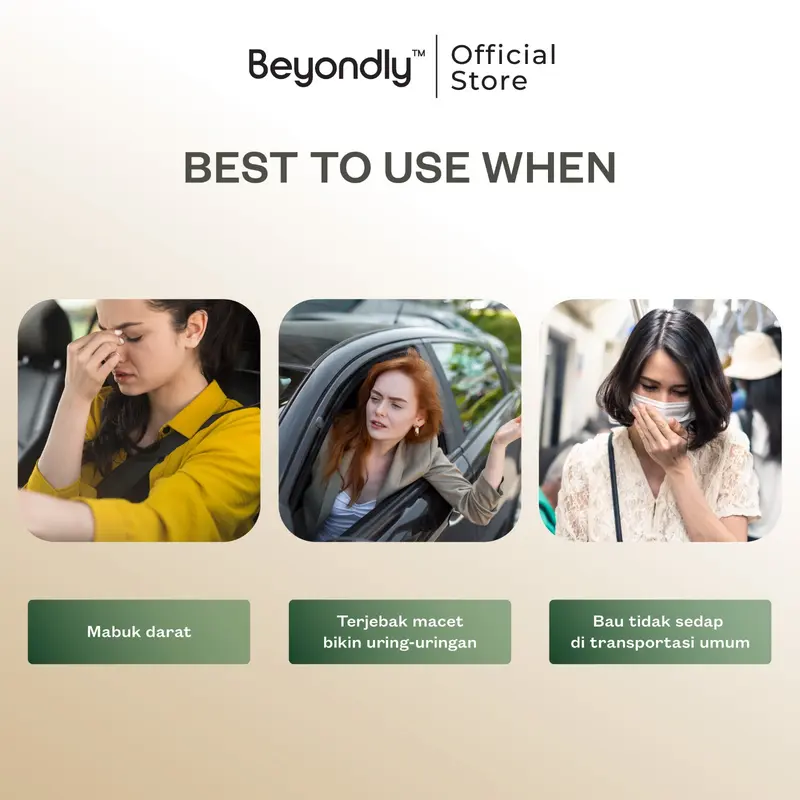 [BUY 2 GET 3] Beyondly Travel Essential - Peppermint & Roomify Essential Oil FREE Lemon Essential Oil - Pereda Mabuk Perjalanan Darat Pusing Mual Pengharum Mobil Pewangi Mobil Traveling Aromaterapi Halal BPOM 1