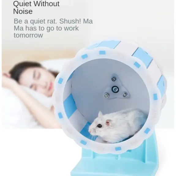 Silent Spinner Wheel For Dwarf Hamsters and Mice, Easy To Maintain and Install, Silent Hamster Wheel
