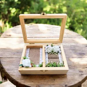 Kotak Cincin 2 in 1 / Box Cincin Rustic / Box Antam / Kotak Kayu