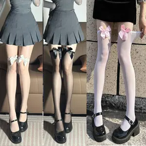 Stoking ultra tipis ,Putih Sepanjang Paha Kaus Kaki,Tahan Lama,Anti-tersangkut Ada tiga warna untuk dipilih.