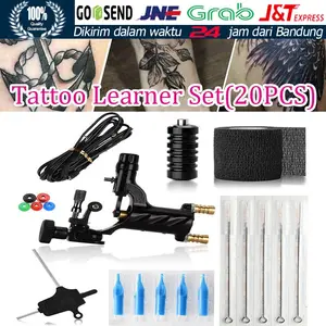 Mesin tato Kit Mesin Capung Seni Tubuh Set Tato Permanen Makeup Alat Tato Pemula Grip Kit Makeup