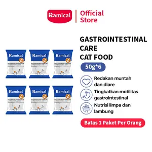 Ramical Gastrointestinal & Digestive Care Cat Food 300g (6×50g) — Makanan Kucing Saluran Cerna Dewasa & Anak Kucing