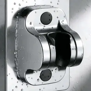 DUJIU Braket Kepala Shower Warna Perak Tanpa Bor 2026 – Pengait Dinding Kamar Mandi Praktis Rumah Tangga Sudut Adjustable Bebas Arah Anti Lembab Kuat Kokoh Cocok Semua Jenis Shower