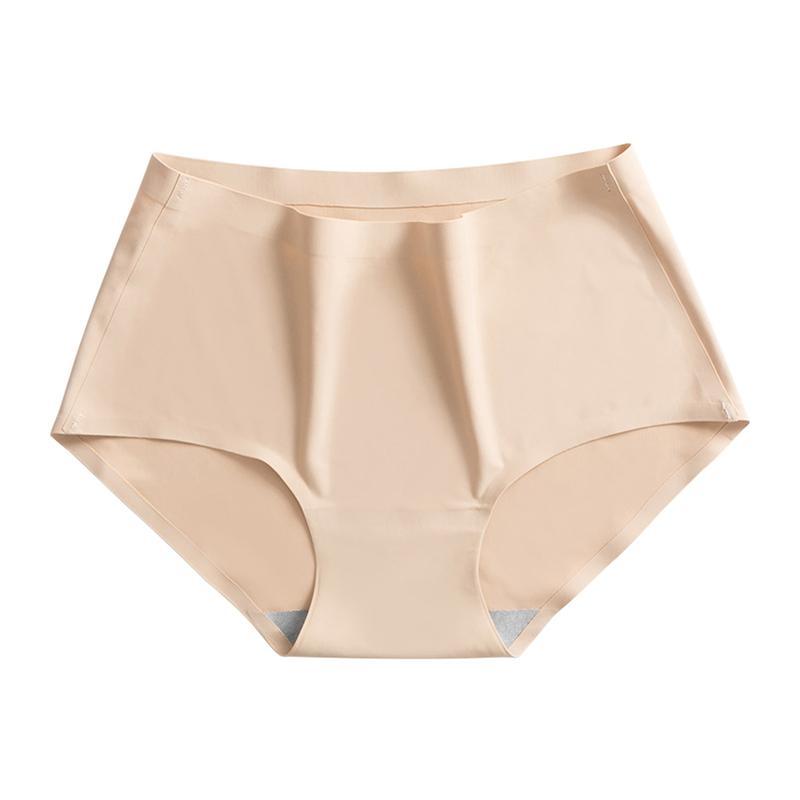Product Introduction of BUY 6 TAKE 1  Mid Waist Ice Silk Seamless Panty Briefs Womenswear Plain Colors Underwear for Women Fabric Comfort 10
