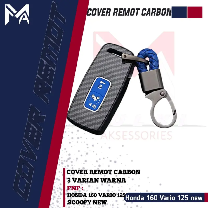 Cover Remot Carbon Vario 160 ADV 160 PCX 160 Vario 125 Scoopy New 2023 Carbon Edition Kunci 1