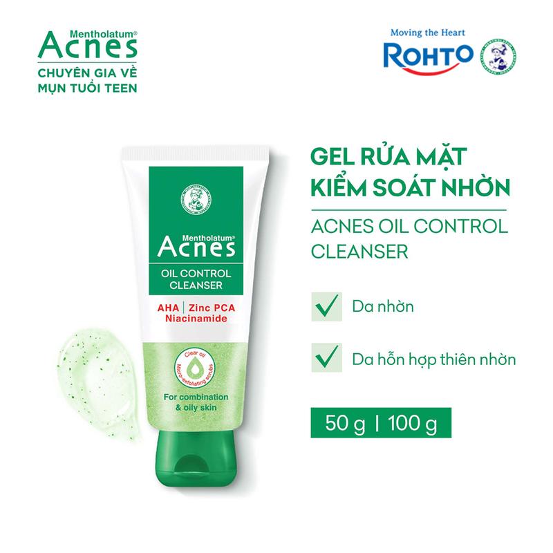 Gel rửa mặt kiểm soát nhờn Acnes Oil Control Cleanser 50g/100g