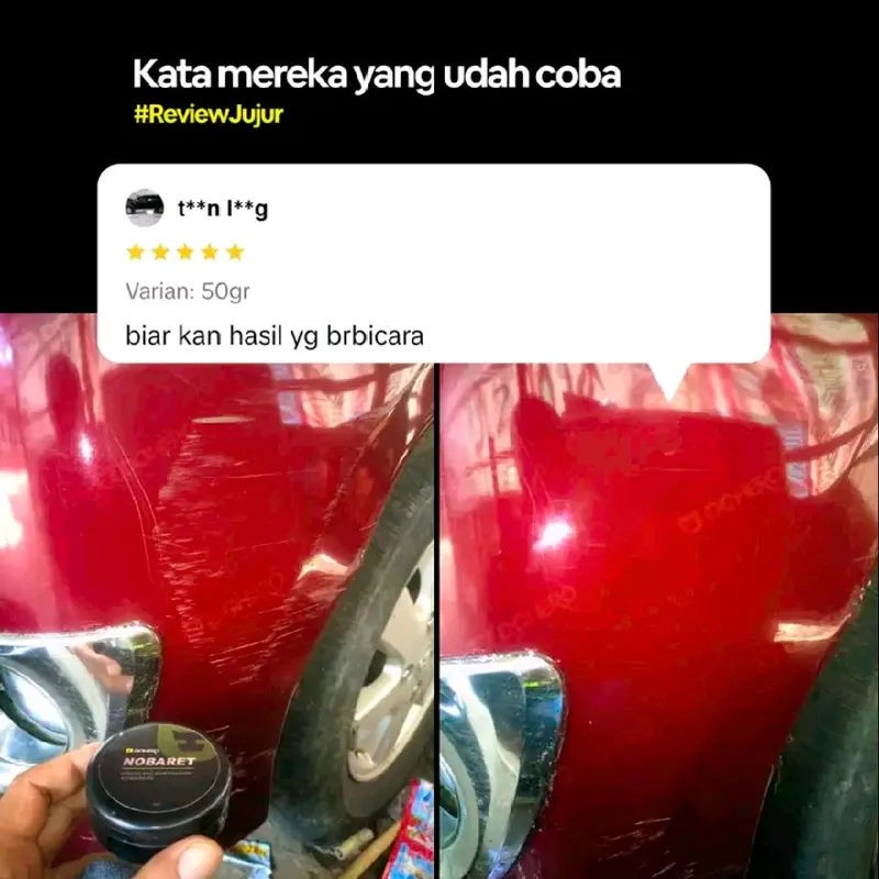 Dohero nobaret | Compound penghilang baret ringan motor dan mobil kemasan 50gr 5