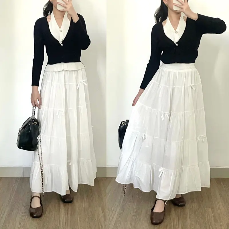 RX FASHION - PEONY SKIRT RIBBON / ALICE RIBBON MIDI SKIRT / RUBY ROK COQUETTE / COQUETTE MAXI SKIRT -PN 1