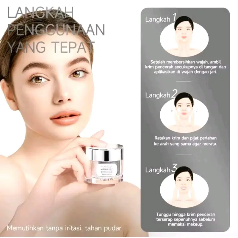 GMEELAN GLABRIDIN Pearl peptide Brightening gold moisturizer whitening cream 30gr memutihkan  Wajah 2