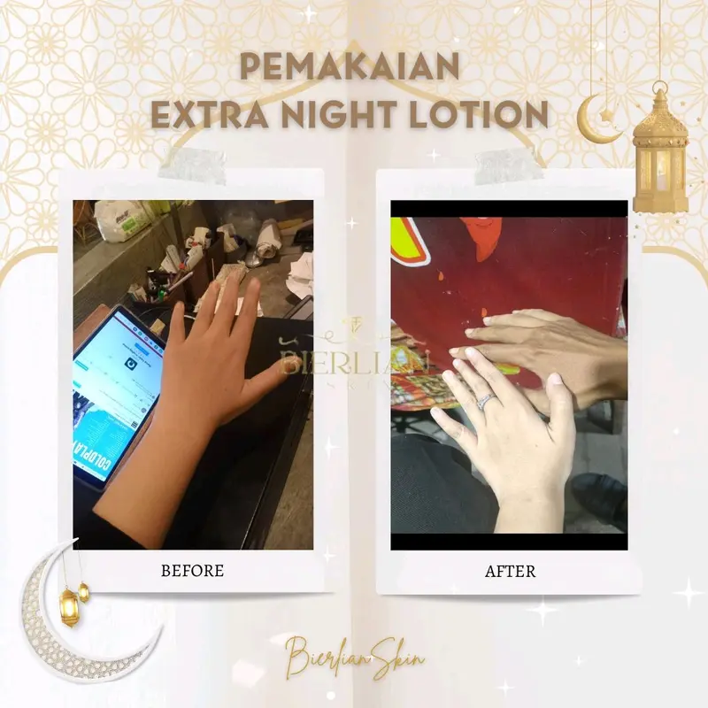 NIGHT LOTION WHITENING BIERLIAN SKINCARE-mencerahkan, melembabkan,memutihkan,menutrisi,stretchmarks 7