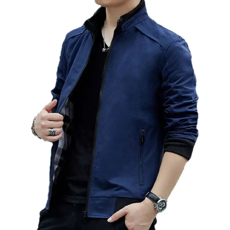 Jaket Pria Katun Taslan FC Slimfit Rib Karet Tebal  Custom Logo Casual Keren Hitam Distro Formal Parka Panjang Waterproof 6