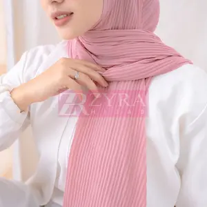 ZYRA - Pashmina Plisket Full | Pasmina Plisket Premium | Pashmina Plisket | Pashmina Ceruty Baby Doll