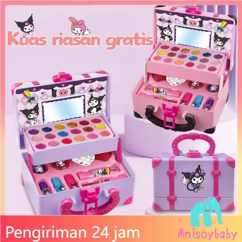 [COD]Mainan Anak Perempuan Make Up Tas Kosmetik Lipstik Eye Shadow Makeup Set Kosmetik Peralatan Kecantikan Tidak Beracun Kotak Make Up Set Mainan untuk Gadis Ulang Tahun Hadiah Set Riasan