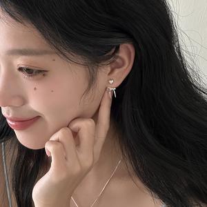 EAR PARTNER-甘い恋のバックドロップリボンピアス 個性派デザインピアス 手頃な高級感のある女性用イヤリング（eh-3037）