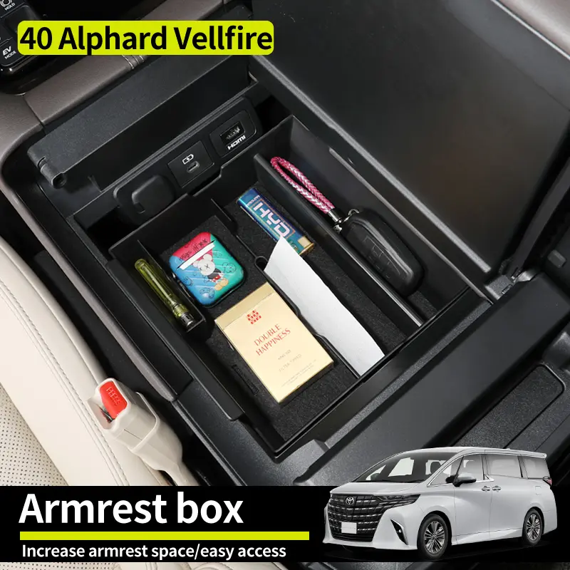 2024 Toyota Alphard Vellfire exclusive Armrest box storage box 40 series modified accessories  storage box Interior modification