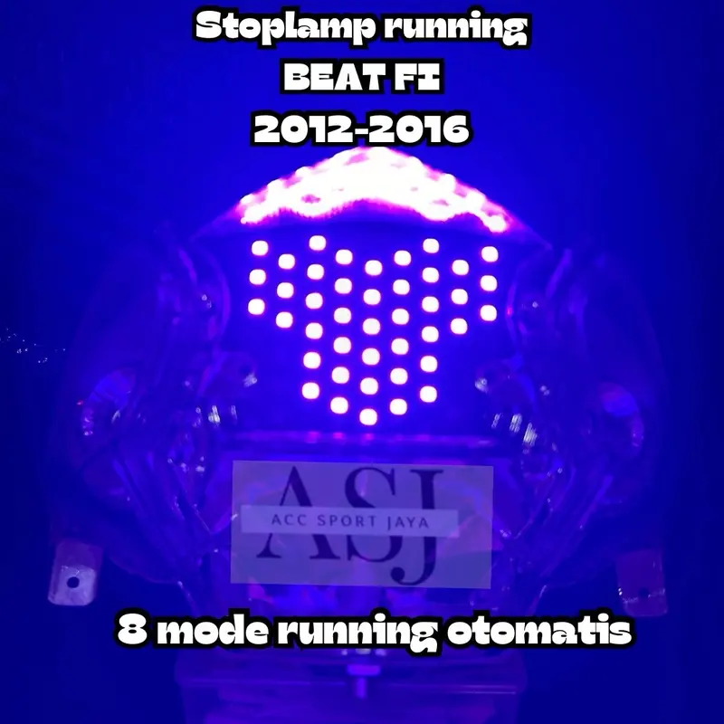 Lampu Stop Running / Stop Lamp Running Beat FI Old Lama Tahun 2012 2013 2014 2015 2016 8 Mode Auto Cakep Motor - Gratis Lem Bakar - Motorcycle 2