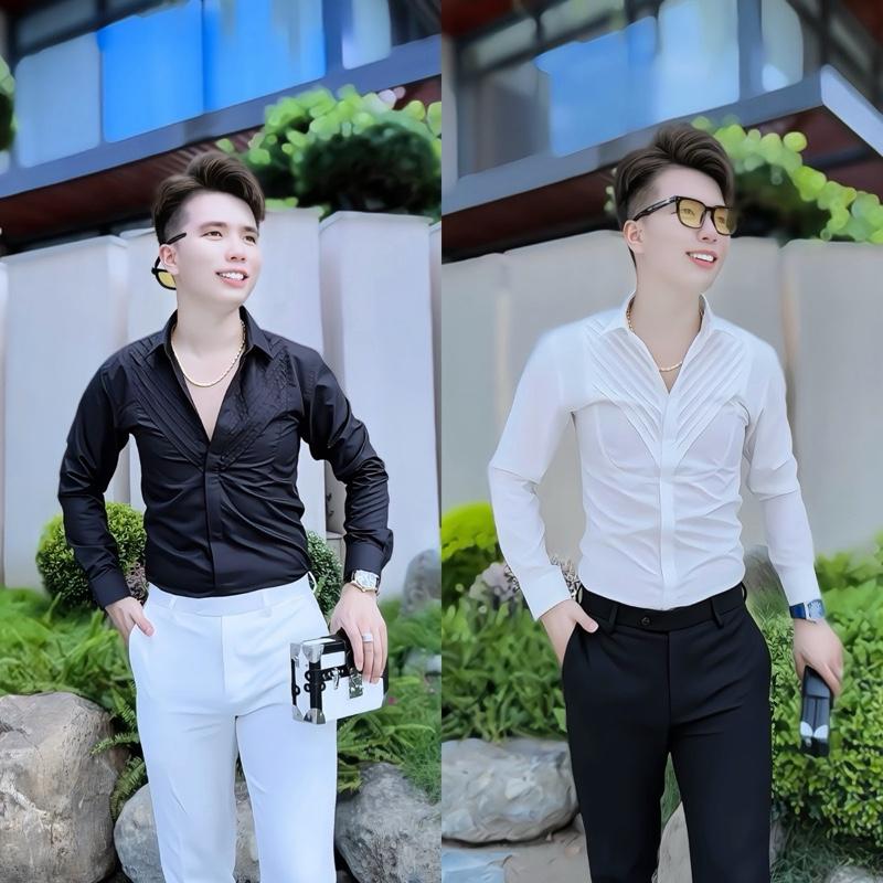 Sơ mi nam thiết kế Dập Ly luxury