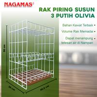 Gambar Nagamas Rak Piring Susun 3 Putih Nampan Olivia Plastik  / Rak Piring Besi Anti Karat dari Nagamas Official Store Kota Tangerang 3 Tokopedia