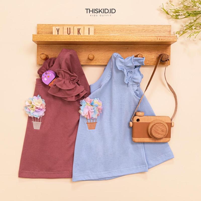 YUKI TOP || atasan kaos anak bahan catton combed 30's usia 1-6 tahun 2