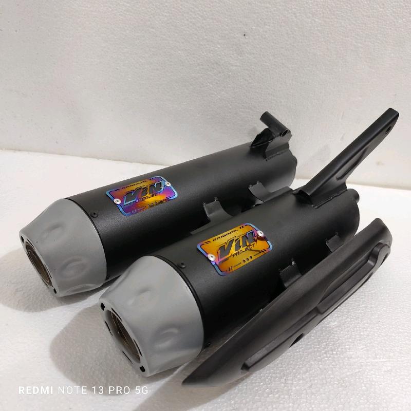 Knalpot Copy Tzm Original Vin Project Fullsistem Beat Scoopy Vario 125 Vario 150 Mio Nmax Standar Racing Bass Adem Baud Baut Mesin Motor Motorcycle Slincer Tameng 3