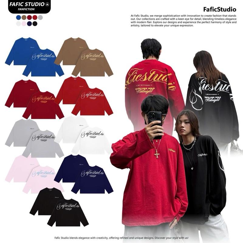 Áo Thun Tay Dài Boxy form rộng MidNight FAFIC studio longsleeve shirt COTTON nam nữ Unisex local brand