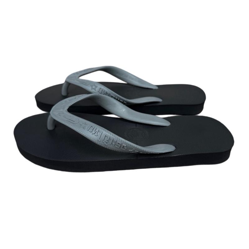  Dép Thái lan Đen quai xám nhập khẩu dép cao su xỏ ngón tông lào dép nam đế bằng 