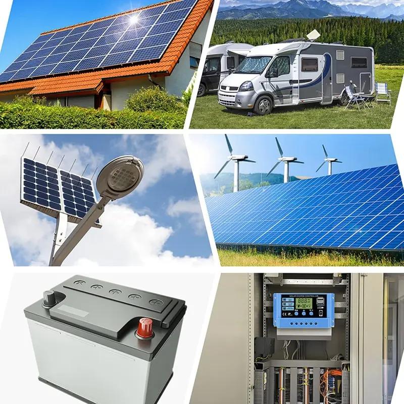 Product Introduction of Solar Controller 12V/24V 30A 20A 10A Solar Regulator PWM Battery Charger LCD Display Dual USB 5V Output Metal Adjustable Metal Adjustable 42