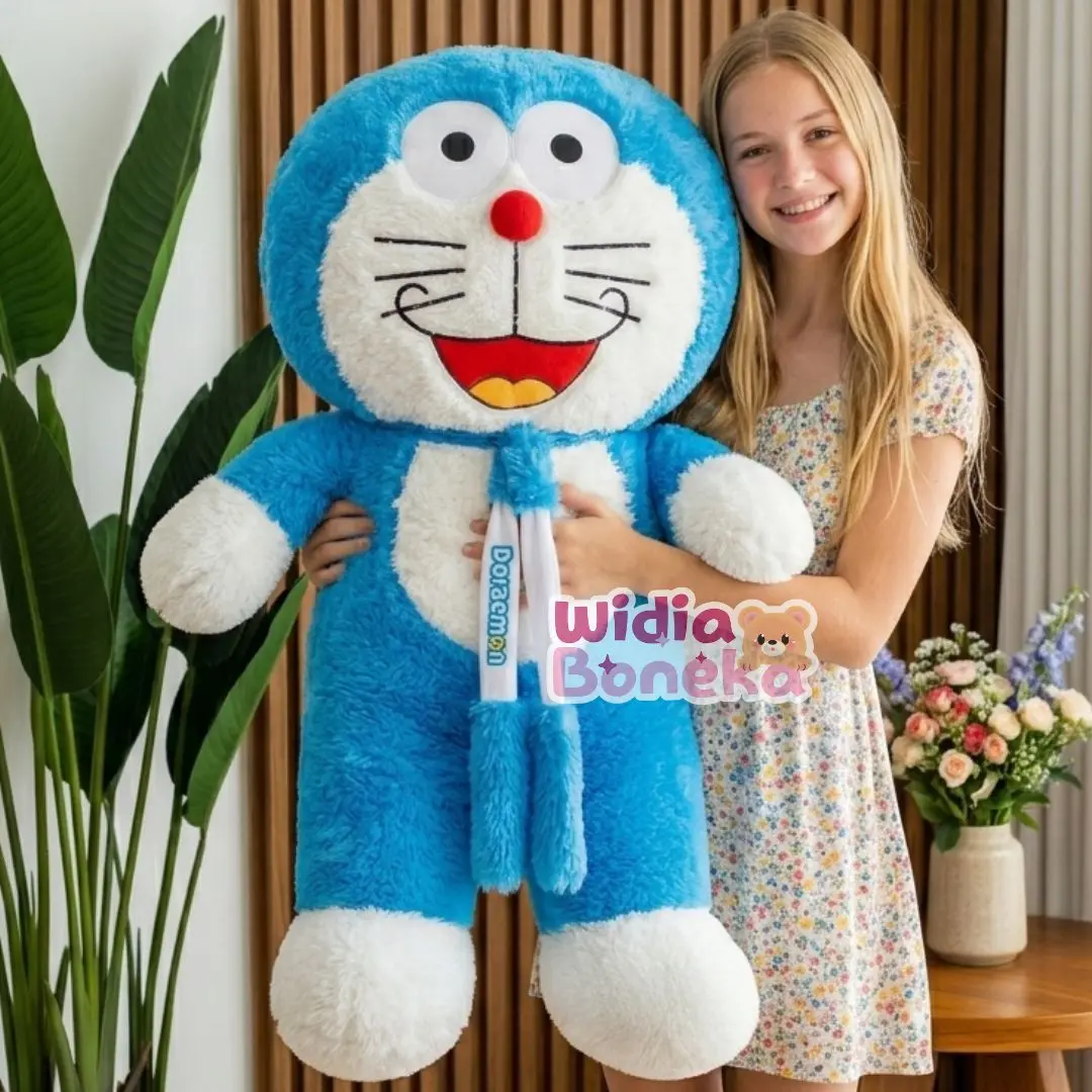 Boneka Doraemon Jumbo 90 cm Kado Kado Asli Plastik Dolls Plastik Asli Dolls