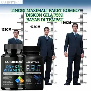 KAPENSTEND hormon peninggi badan, penambah tulang yang kuat, menambah tinggi badan secara alami, meningkatkan kepadatan tulang, dan menunjang kesehatan sendi