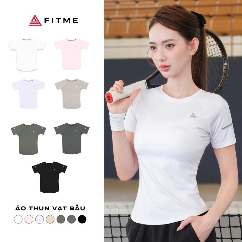 Áo thun thể thao nữ tập gym yoga Fitme vạt bầu thoáng khí thấm hút mồ hôi AVBNU