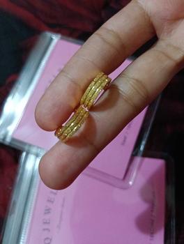 Product Review of QQJEWELRY Titanium Steel Earrings Double Line Frosted Earrings Korean Style fashion Jewelry from n**j 3
