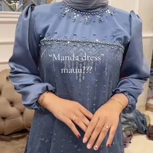 MANDA DRESS LUXURY BY MYLEEONS Muslim Maxmara Gamis Mewah Kondangan Wanita Pesta