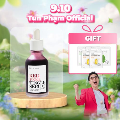 (Tun Pham x So Natural) [35ML] Serum Tinh Chất Red Peel So Natural - Peel Da Lành Tính, Đào Th.ả.i Tế Bào Ch.ết & Làm Sáng, Không B.o.ng Tr.ó.c