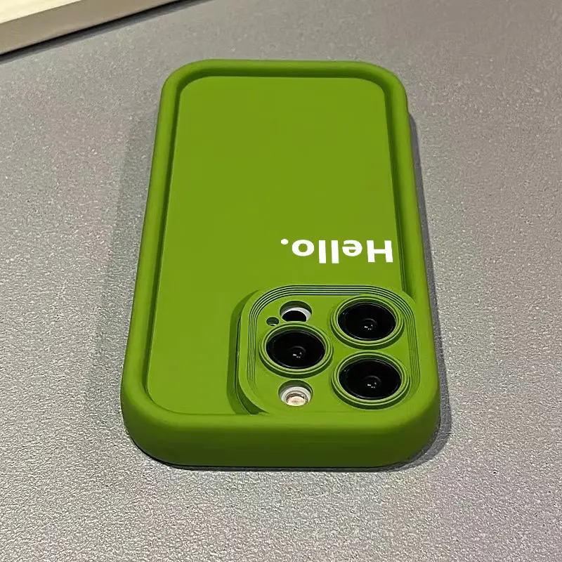 Ốp Điện Thoại Tpu Mềm, Thiết Kế Hello Cá Tính, Tương Thích Với iPhone 15, 14, 11, 13, 12, Pro Max, XR, X, XS Max, 7, 8 Plus, SE 2020, Thời Trang Ins, Ốp Lưng Chống Sốc, Ốp Mềm Silicon Case 5
