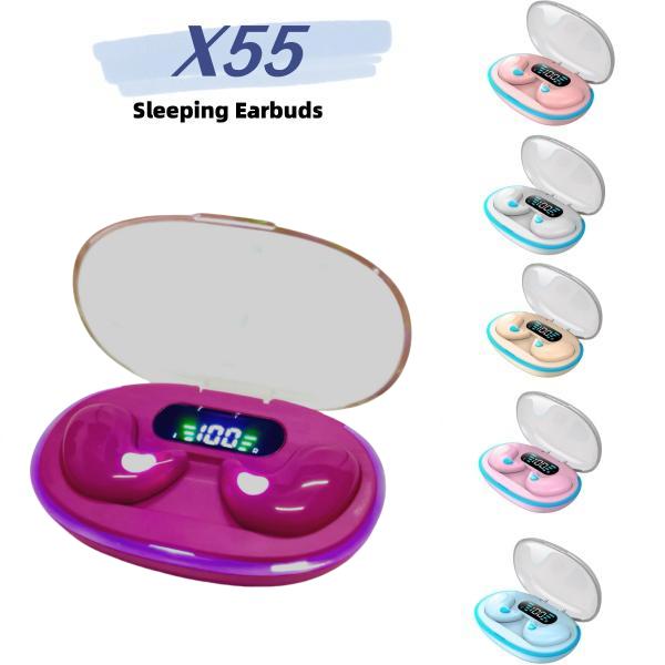 Tai Nghe Ngủ, Tai Nghe Không Dây, X55, Âm Thanh nổi HIFI, Chống Thấm Nước, Micrô Tích Hợp, Chức Năng Giảm Tiếng Ồn, Thích Hợp Cho Người Dùng Loss Và Android Có Tính Năng