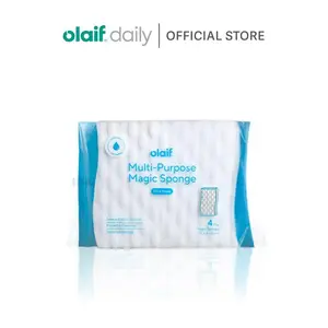 Produk Baru!! - Olaif Daily Multi-Purpose Magic Sponge - 4 pcs - Spons Ajaib / Busa Ajaib / Busa Serba Guna