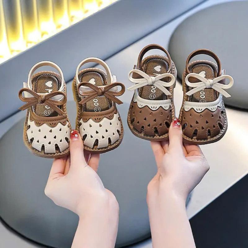   Phom To Lùi Size  Dép Sandal Búp Bê Mũi Kín Cho Bé Gái Tập Đi Từ 6 Tháng Đến 3 Tuổi Phong Cách Thời Trang Công Chúa Tiểu Thư 2025. SK370 