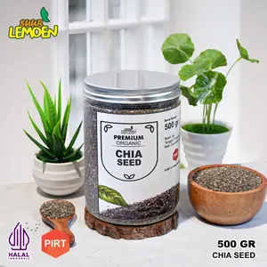 Suur Lemoen Chia Seed Organic Premium 500 Gram Toples