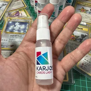 CAIRAN PEMBERSIH KARTU TCG PERTAMA DI INDONESIA | Karjo’s Cards Lab+ Strong Formula 20 ml Alcohol Free Aman untuk Pokémon / Pokemon / YGO, Holo & Kartu Vintage Praktis Kolektor