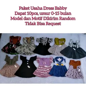 10pcs paket Dress baby cewek murah / Paket usaha 10pcs