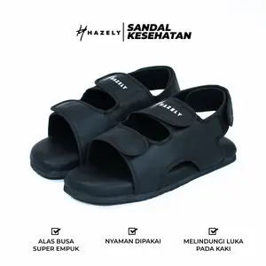 Sandal Diabetes Anti Air - Joey Series - Super Empuk -Hitam
