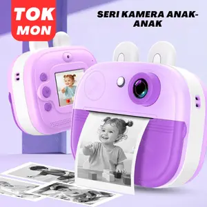 Kamera Cetak Anak-Anak 48PM Layar IPS HD 2 Inch Kamera Anak Mini Instant Print
