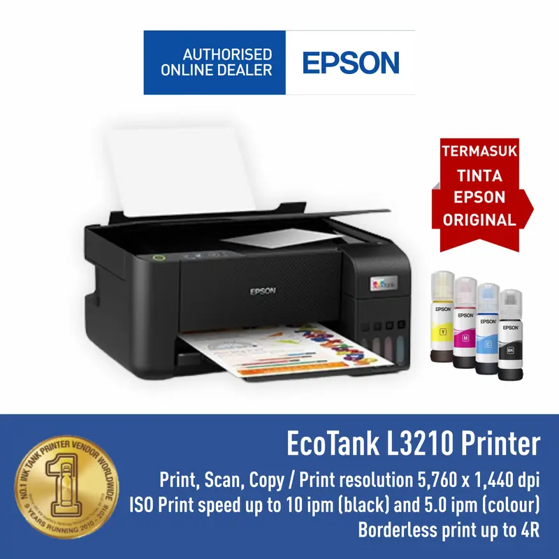 Printer EPSON L3210 L-3210 L 3210 Pengganti L3110 Print Scan Copy Garansi Resmi 2