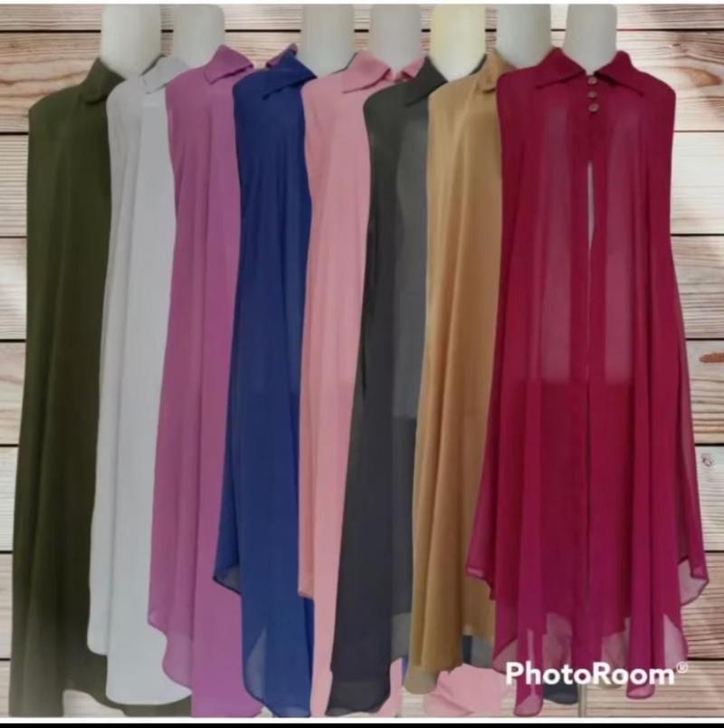 Product Introduction of Long outer ceruti/cardigan babydoll/outer hijaber/outer kekinian Ceruty Wanita Remaja Kardigan 10