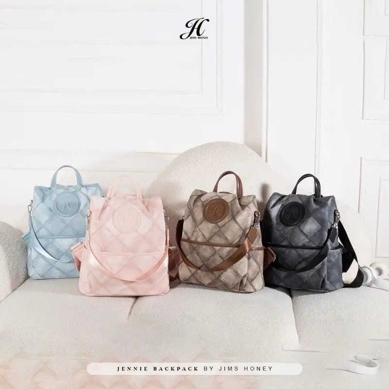 JENNIE BAGPACK JIMSHONEY TAS GENDONG JIMSHONEY TAS WANITA BAGPACK JH Selempang Ransel Kulit Backpack 1