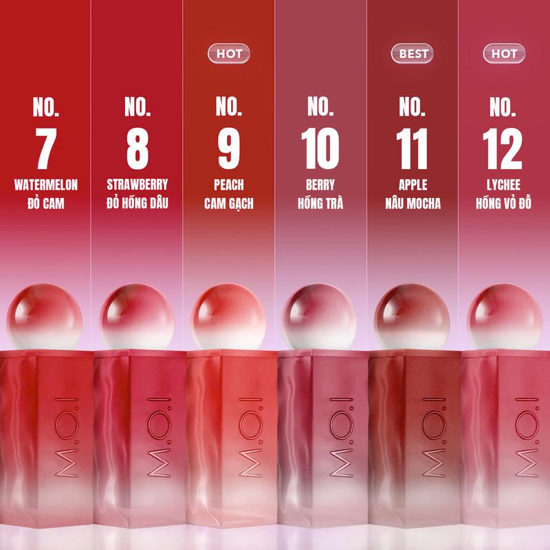 Son kem lỳ lâu trôi MOI Hồ Ngọc Hà - Siêu lì lâu trôi, không lem không trôi, giữ trên môi lên đến 12 tiếng