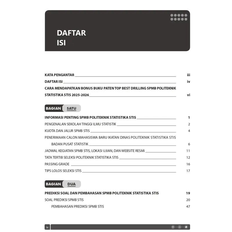 BUKU PATEN SELEKSI MASUK POLITEKNIK STATSITIKA STIS 2025/2026 (Dilengkapi Soal FR Asli, Video Bedah Soal, dan Pembahasan Soal Paten) Soft Cover 3