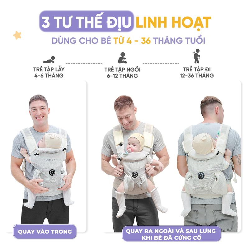 Địu Trợ Lực U8 Ultra Mesh Jumysie Cao Cấp – Vải Flyknit 5D Siêu Thoáng, Khóa Fitgo Thông Minh | BigBuy360 - bigbuy360.vn